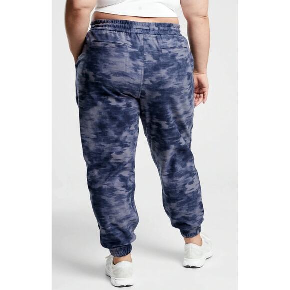 NEW Athleta Farallon Jogger Plus Size 18 Violet Tie Dye Drawstring Athleisure - Picture 2 of 10